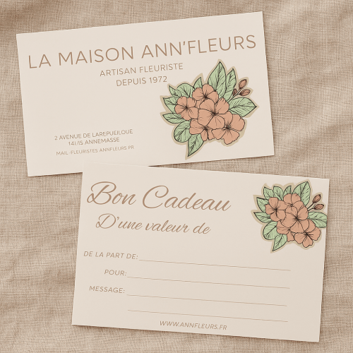 Carte cadeau Ann’Fleurs – Offrez la liberté de choisir